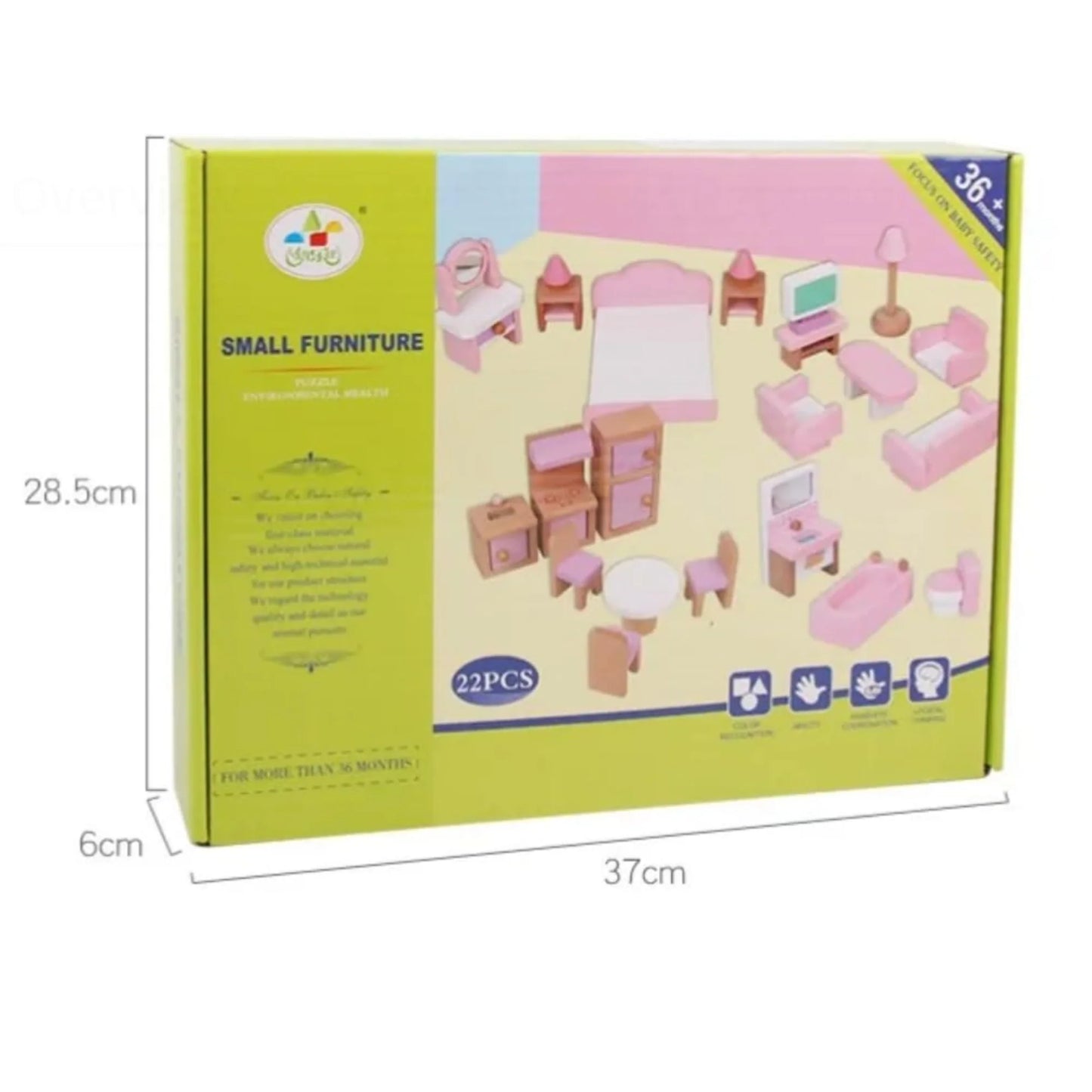 Mini Wooden Dollhouse Furniture Set