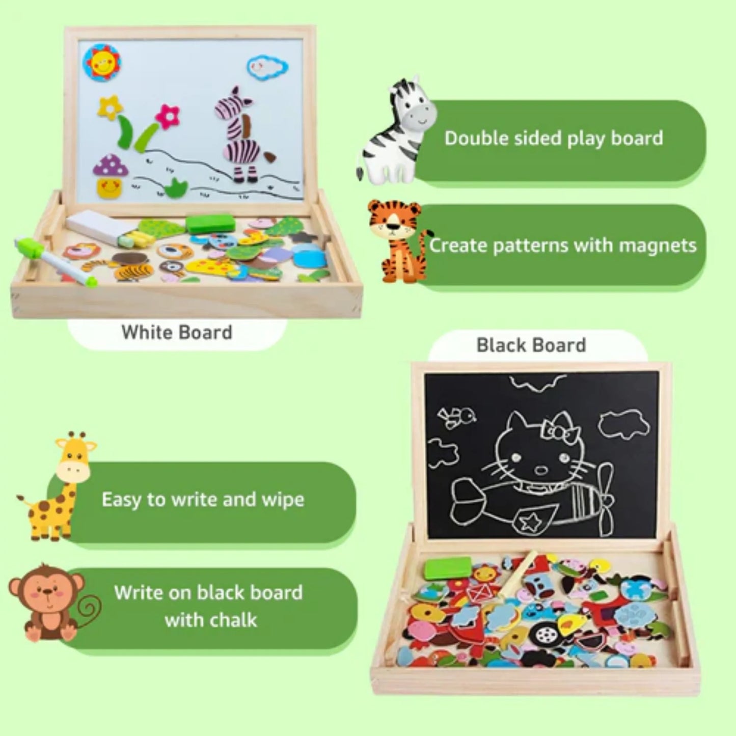 Magnetic Wooden Puzzle Board