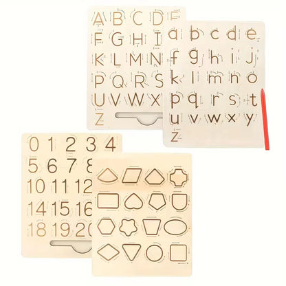 Wooden Alphabet Double Sided  Tracing Board