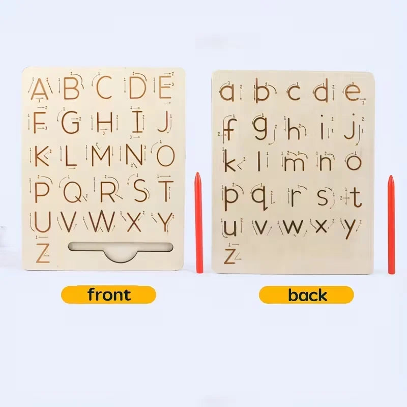Wooden Alphabet Double Sided  Tracing Board