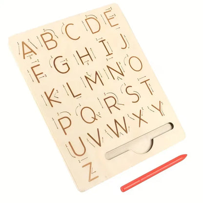 Wooden Alphabet Double Sided  Tracing Board