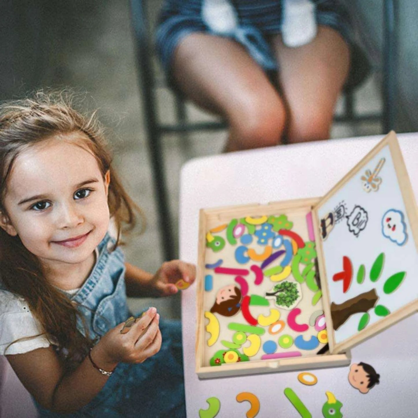 Magnetic Wooden Puzzle Board