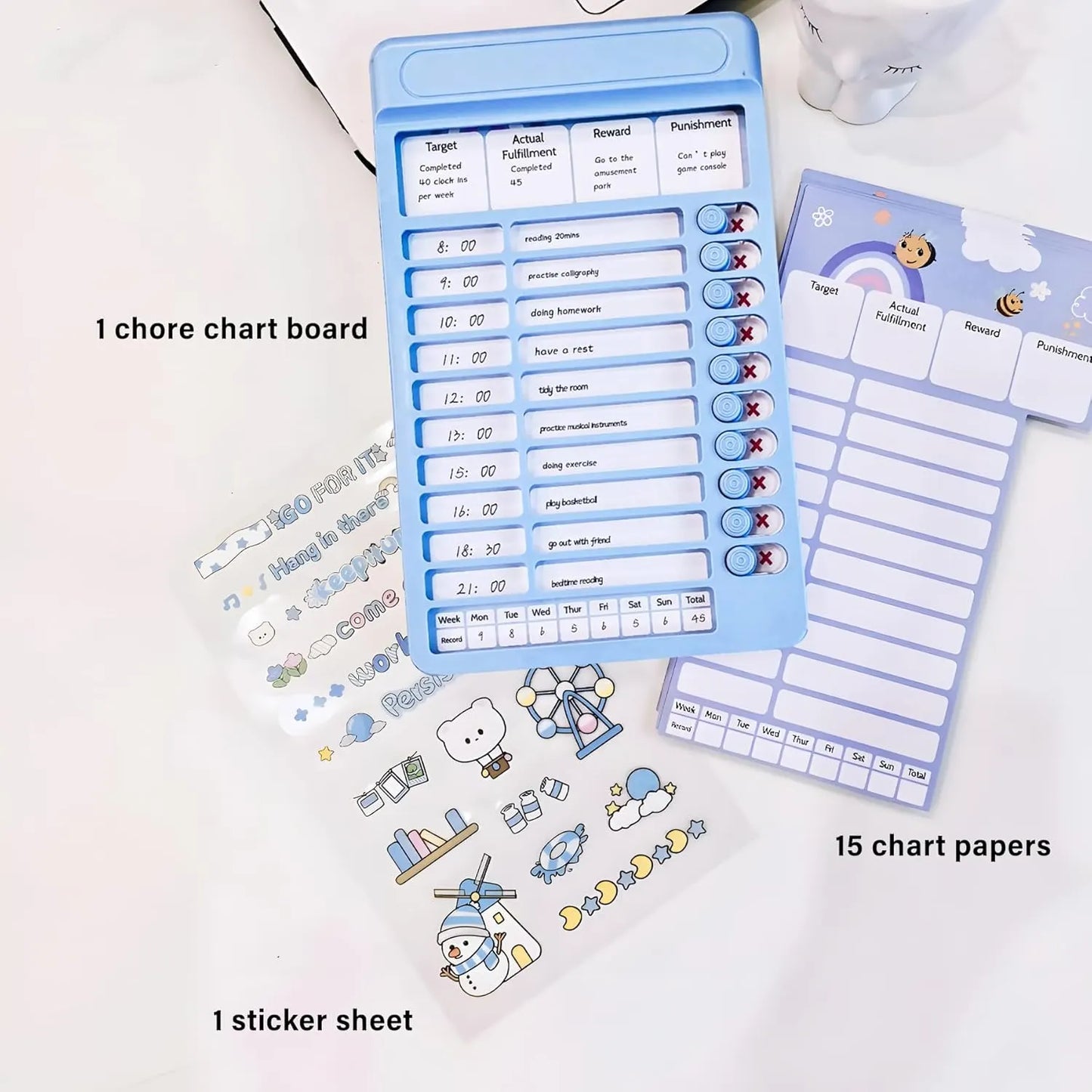 Reusable Detachable Habit Tracker & Motivation Checklist