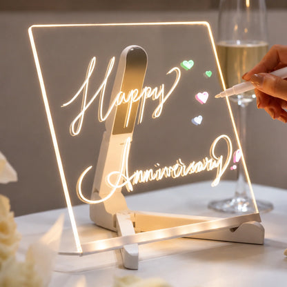 LED Acrylic Message Board with Neon Glow