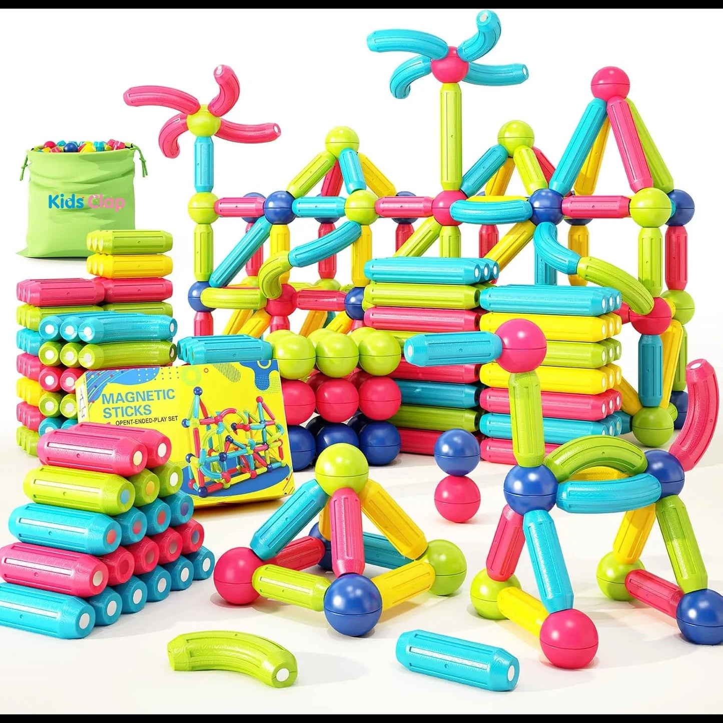Magnetic Stick, Balls & Rods Building Set – STEM Learning Toy for Kids
