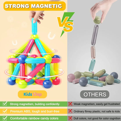 Magnetic Stick, Balls & Rods Building Set – STEM Learning Toy for Kids