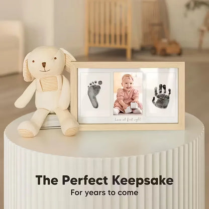 Triple Photo Frame with Inkless Hand & Footprint Kit Print Pad