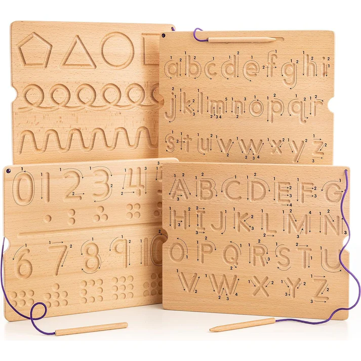 Number & Letter Tracing Boards for Kids Ages 3-5