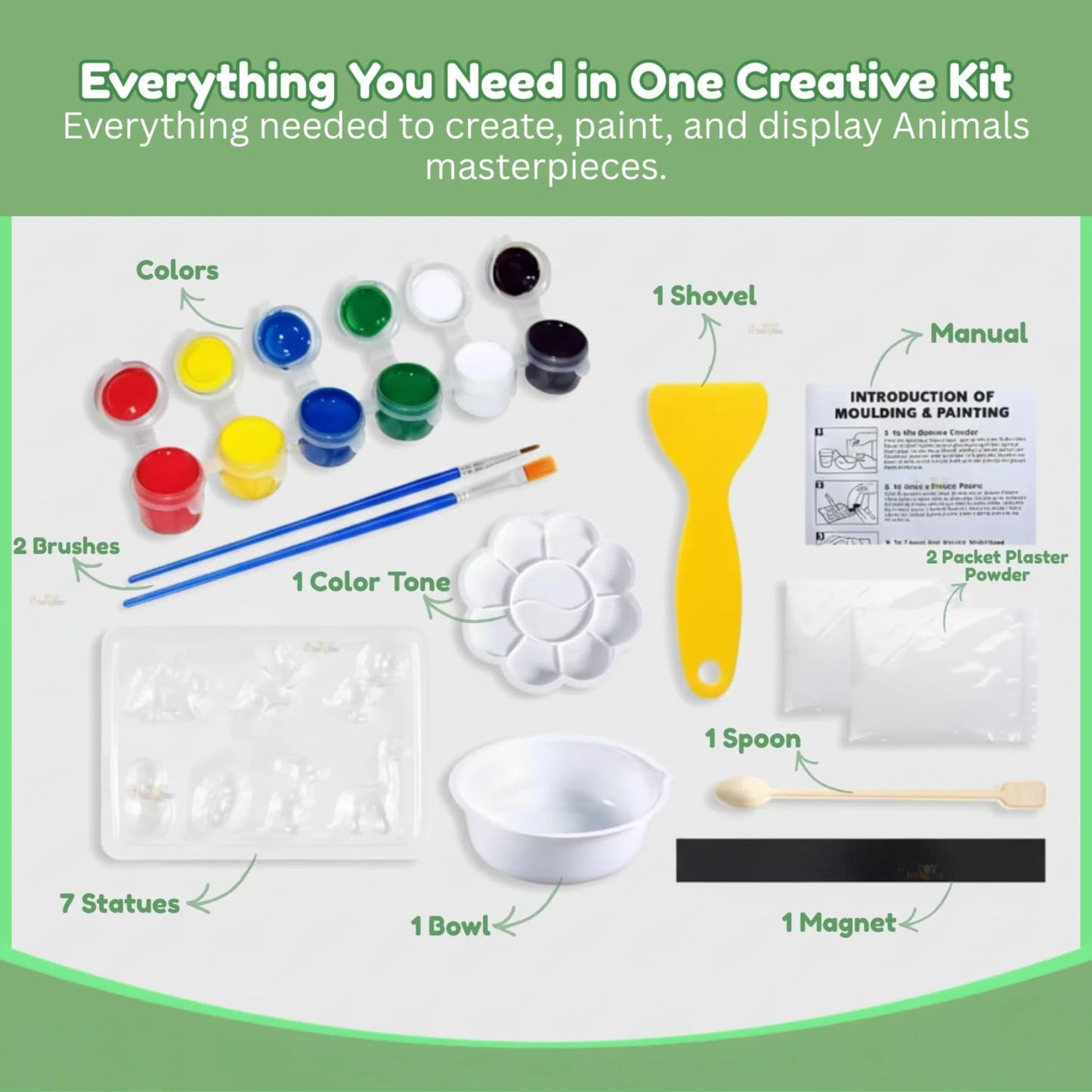 Animal Mould & Paint DIY Craft Kit for Kids