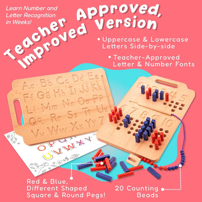 Counting Peg Board - Number & Letter Tracing Board