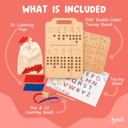 Counting Peg Board - Number & Letter Tracing Board