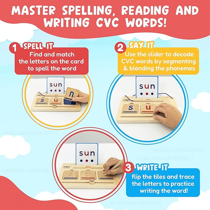 Letter Tracing Tiles, Flash Cards Toddlers 2-4 Years