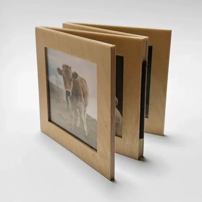 Wooden photo book