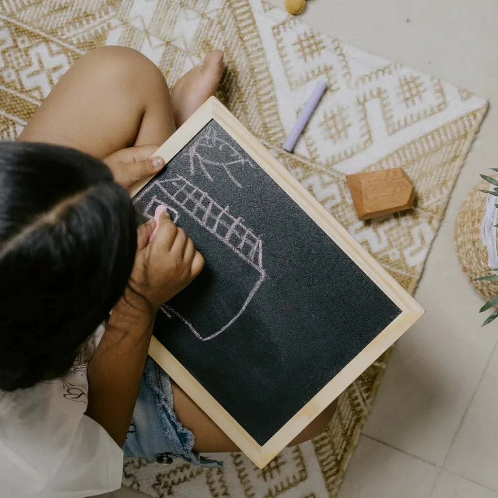 Wooden Double Sided Blackboard Slate